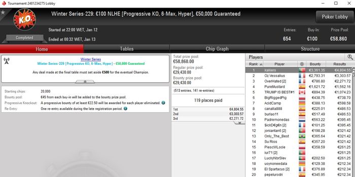 Lobby de poker da PokerStars