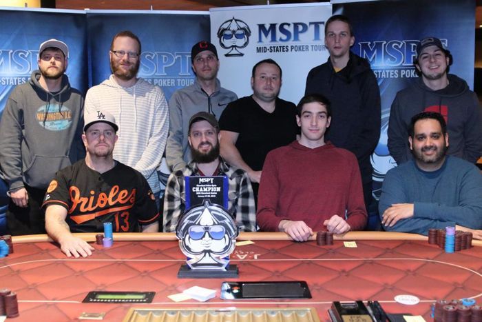 The 2019 MSPT Cleveland Poker Open final table.