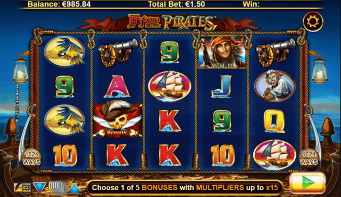 five pirates slots