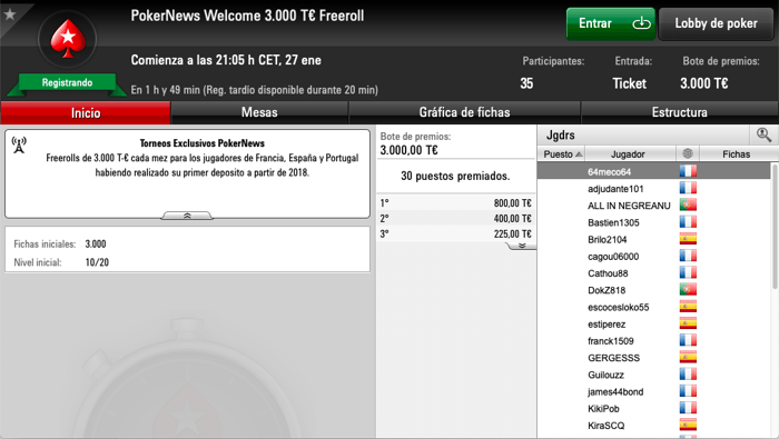 3.000T€ en juego en nuestro freeroll mensual en PokerStars 101