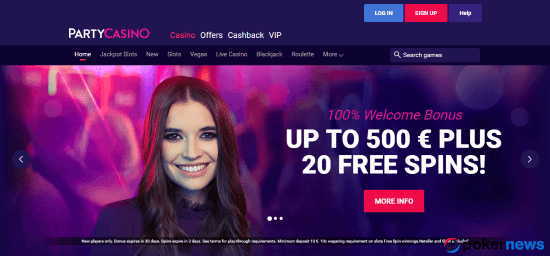 PartyCasino bonus