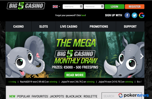 New Casino Bonus Big5 April