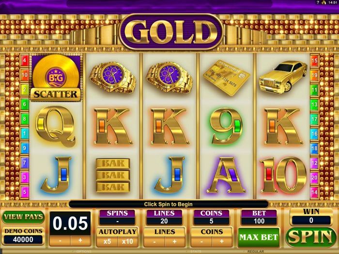 gold big time gaming slot