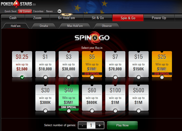 Spin & Go's da PokerStars