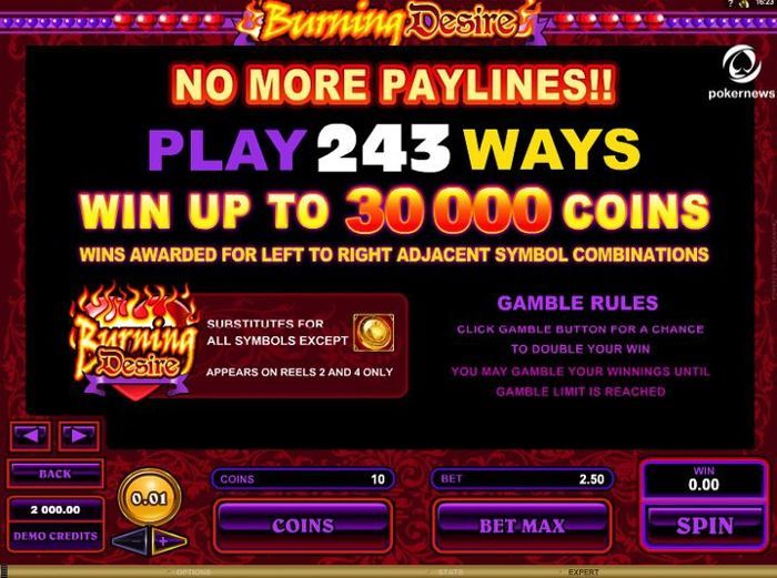 Win money online burning desire slot online free spins