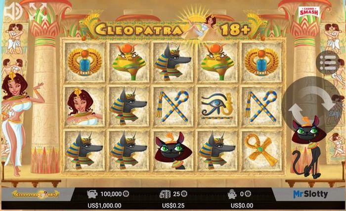 Cleopatra +18 Adult Slot Machine video Game