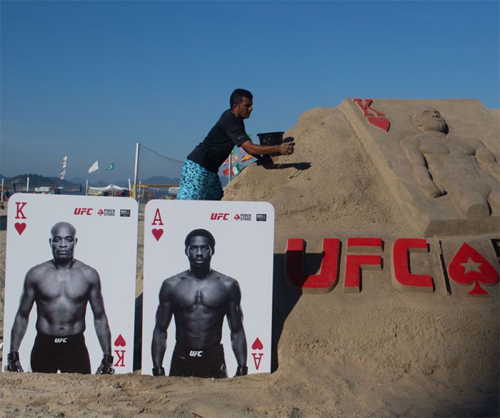 Escultura de areia UFC 237
