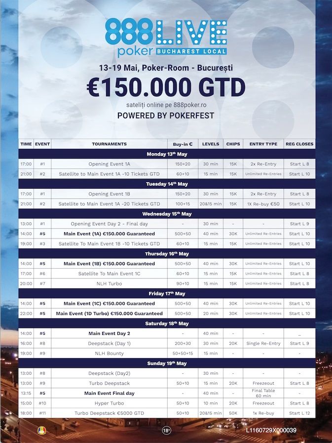 888 Live Bucharest 2019 програма
