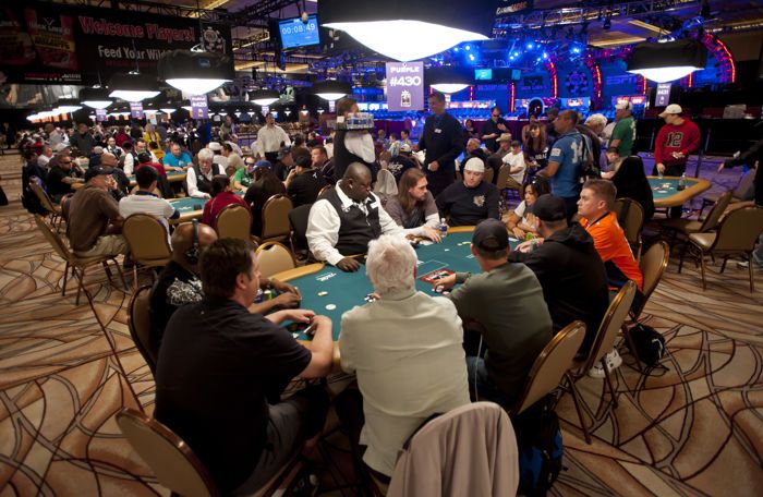 A view of the tournament area on the first day of the 2012 World Series of Poker