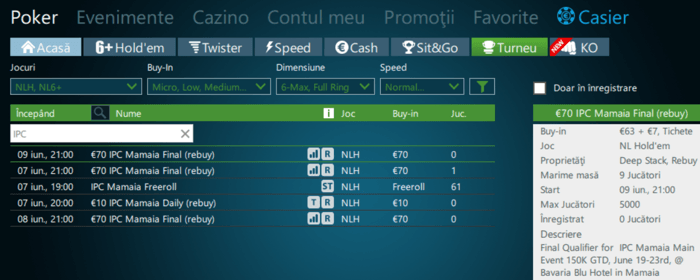 Weekend de calificari la IPC pe NetBet Poker. 12 tichete garantate si OVERLAY in 3 sateliti 101
