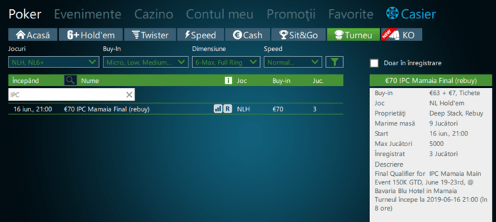 Azi, ultima sansa de calificare online la IPC Mamaia, pe NetBet Poker 101