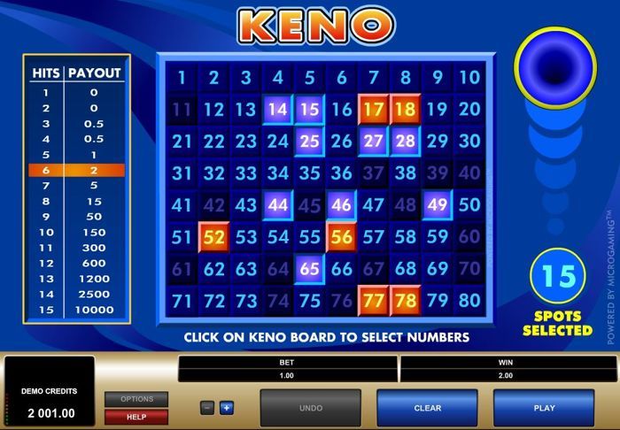 play keno online free win real money