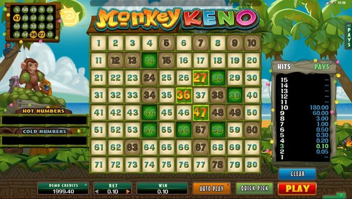 video keno games play