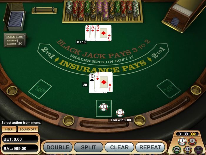 Strip Blackjack Online Game
