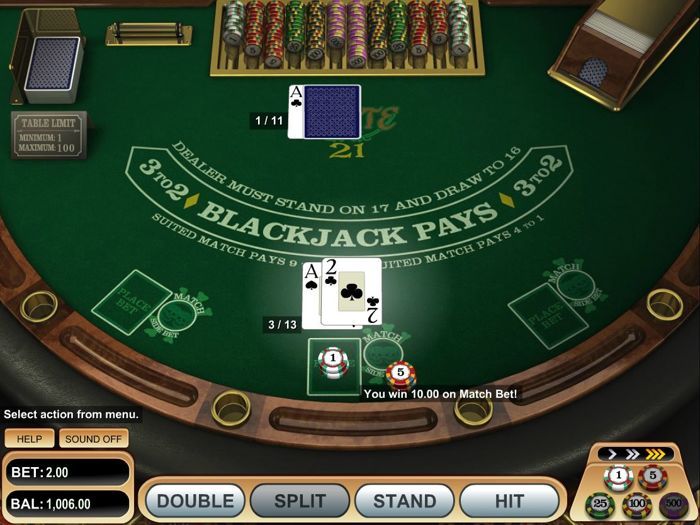 Blackjack pays 2 to 1