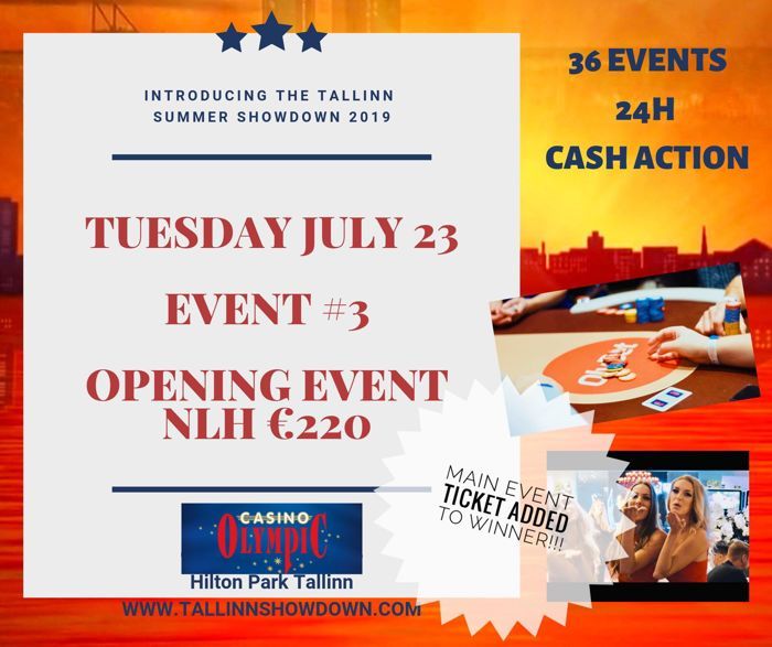 The Summer Showdown in Tallinn Features 36 Events on July 2328 PokerNews