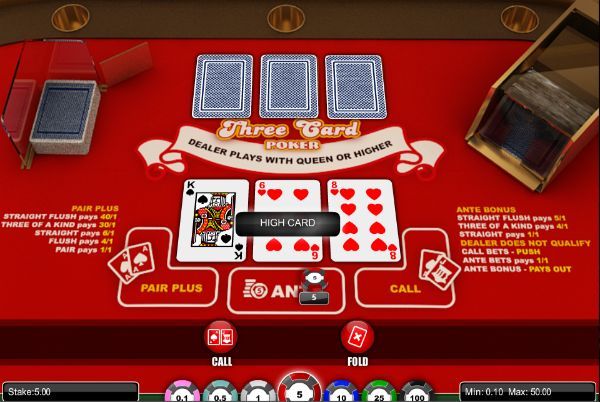 3 card poker approved game california