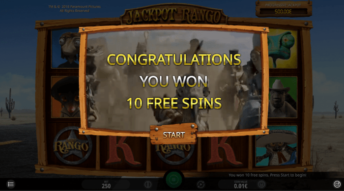 Jackpot Rango Free Spins