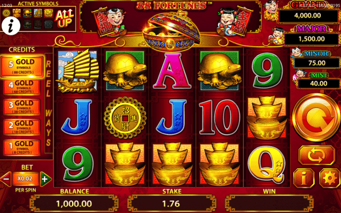 88 Fortunes Slot Machine For Sale