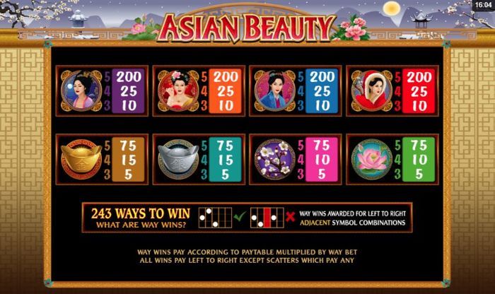 asian beauty online slot wins