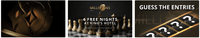 Three different promos available for the partypoker LIVE MILLIONS Europe