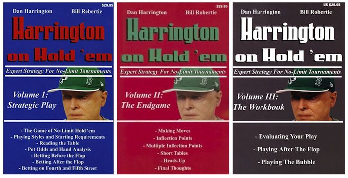 The three "Harrington on Hold'em" volumes (Two Plus Two Publishing, 2004-2006)