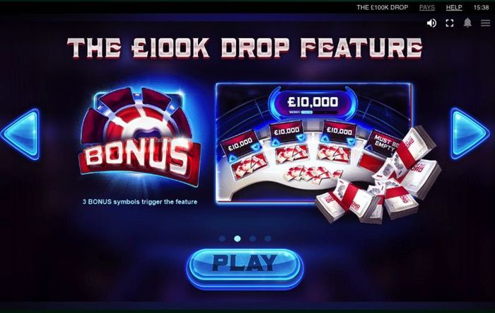 £100k Drop Online Game Bonus Feature Win