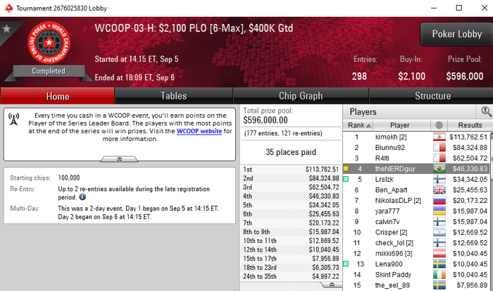 Lobby de poker do PokerStars