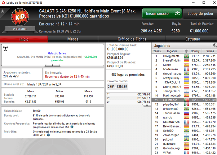 Lobby de poker da PokerStars