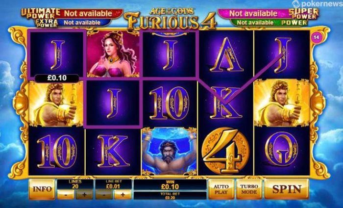 Play Age of the Gods Slots online: Furious 4