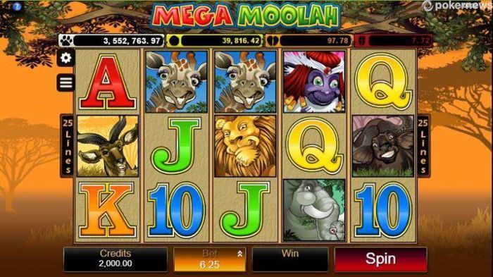 How does the Mega Moolah slot work?