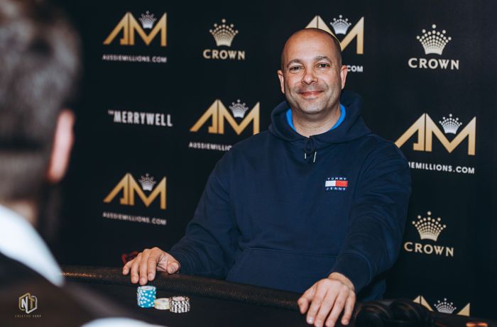 Start-of-day chip leader Claudio Celenza
