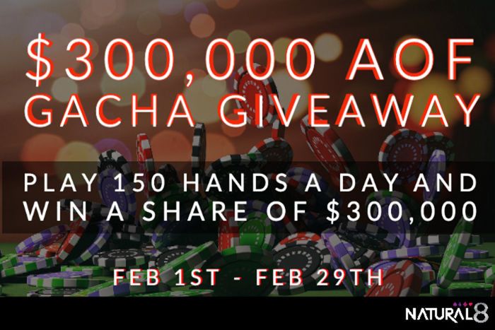 Play 150 hands in a single day at one of Natural8’s All-In or Fold tables to qualify 