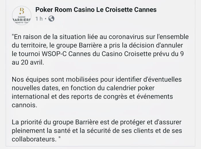 Calendrier Tournoi Poker Casino Cannes