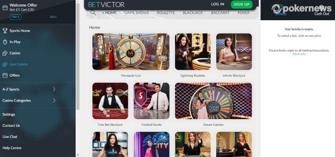 BetVictor Live Dealer Casino