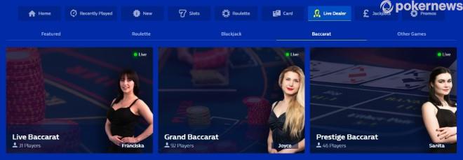 William Hill Live Dealer Baccarat