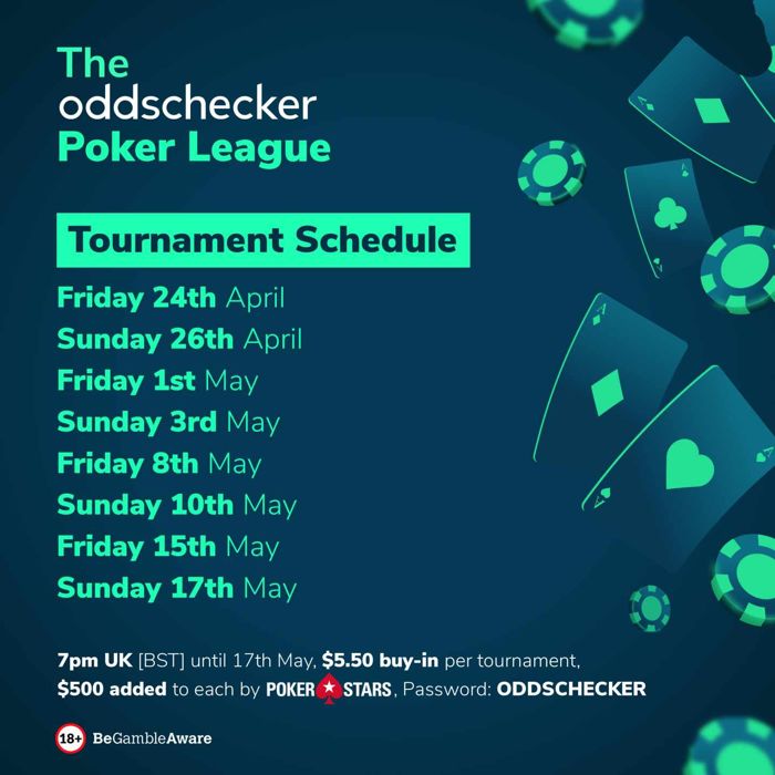 Oddschecker Poker League Schedule