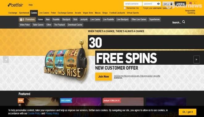 Betfair Low Wagering Casino