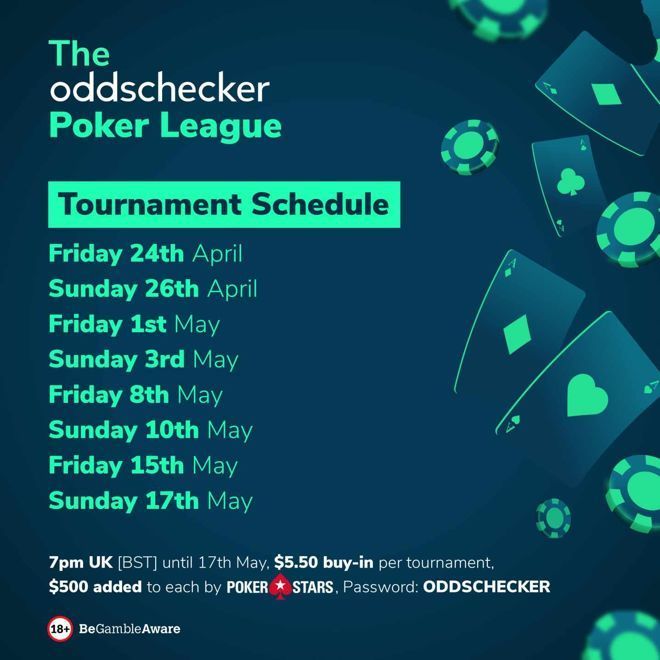 Oddschecker Poker League Tournament Schedule