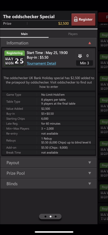 Special oddschecker