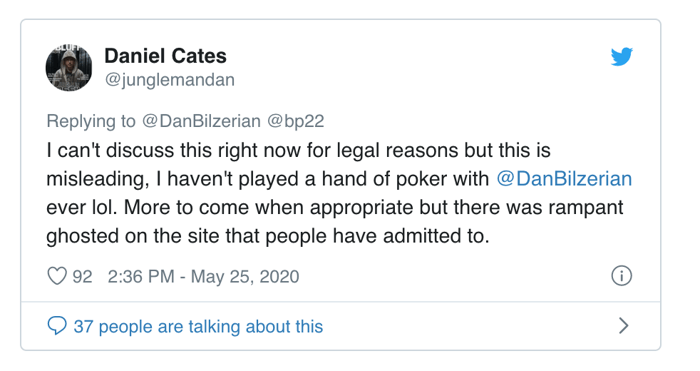 Dan Cates Tweet