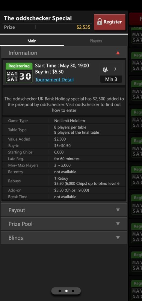 oddschecker Poker Spesial