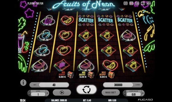 Fruits of Neon Fruit Casino Game Online