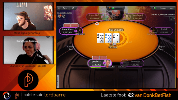 Milko als PokerNews.nl host tijdens de SCOOP Railparty