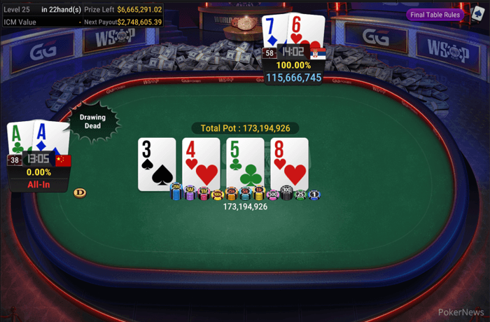 The final hand of the 2020 WSOP Online Main Event