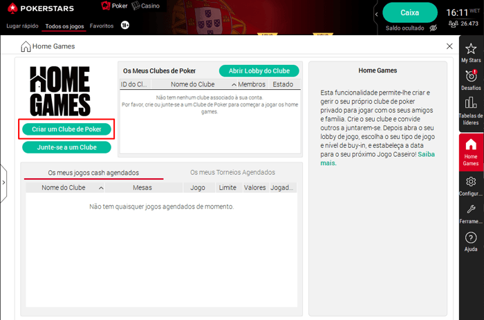 jogar poker com amigos - home game pokerstars