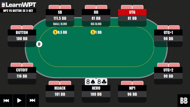 Battle against a tough 3-bettor in this week's WPT GTO Trainer Hand of the Week