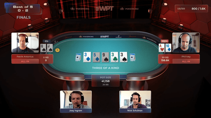 Final hand of the WPT HU Championship