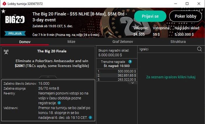 PokerStars Big 20 Finale