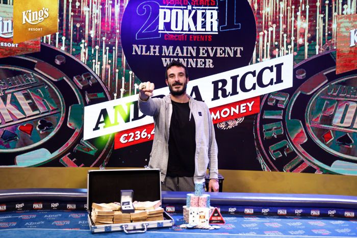 Andrea Ricci Wins the 2021 WSOPC Main Event at King's Resort